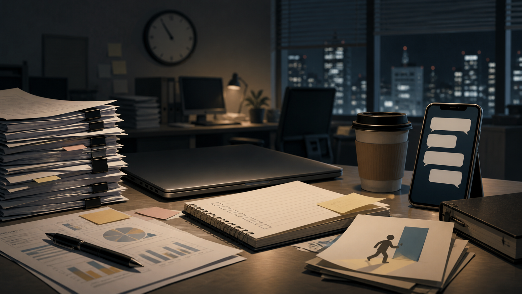 ブラック企業かもしれない職場を考える深夜の机